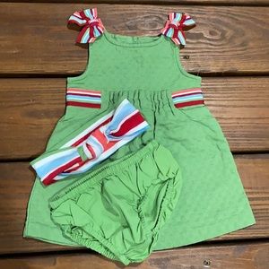 ADORABLE spring/holiday dress w/ headband